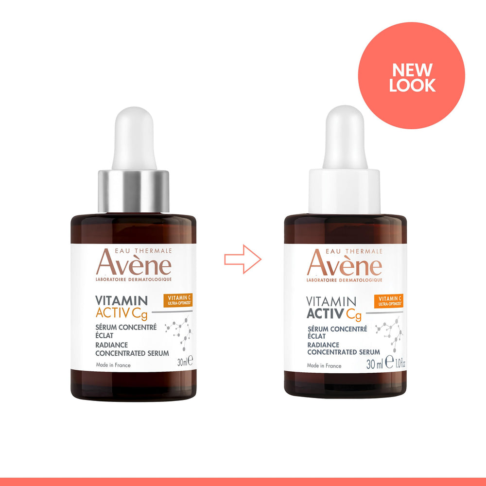 Cream swatch on skin showing non-sticky finish of Avène serum.