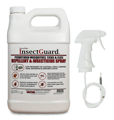 Averpak InsectGuard permethrin bottle for clothing protection.