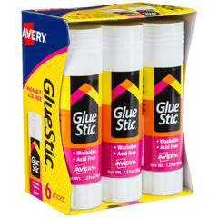 Avery Glue Stic cap-twist for easy, controlled application in classroom projects.