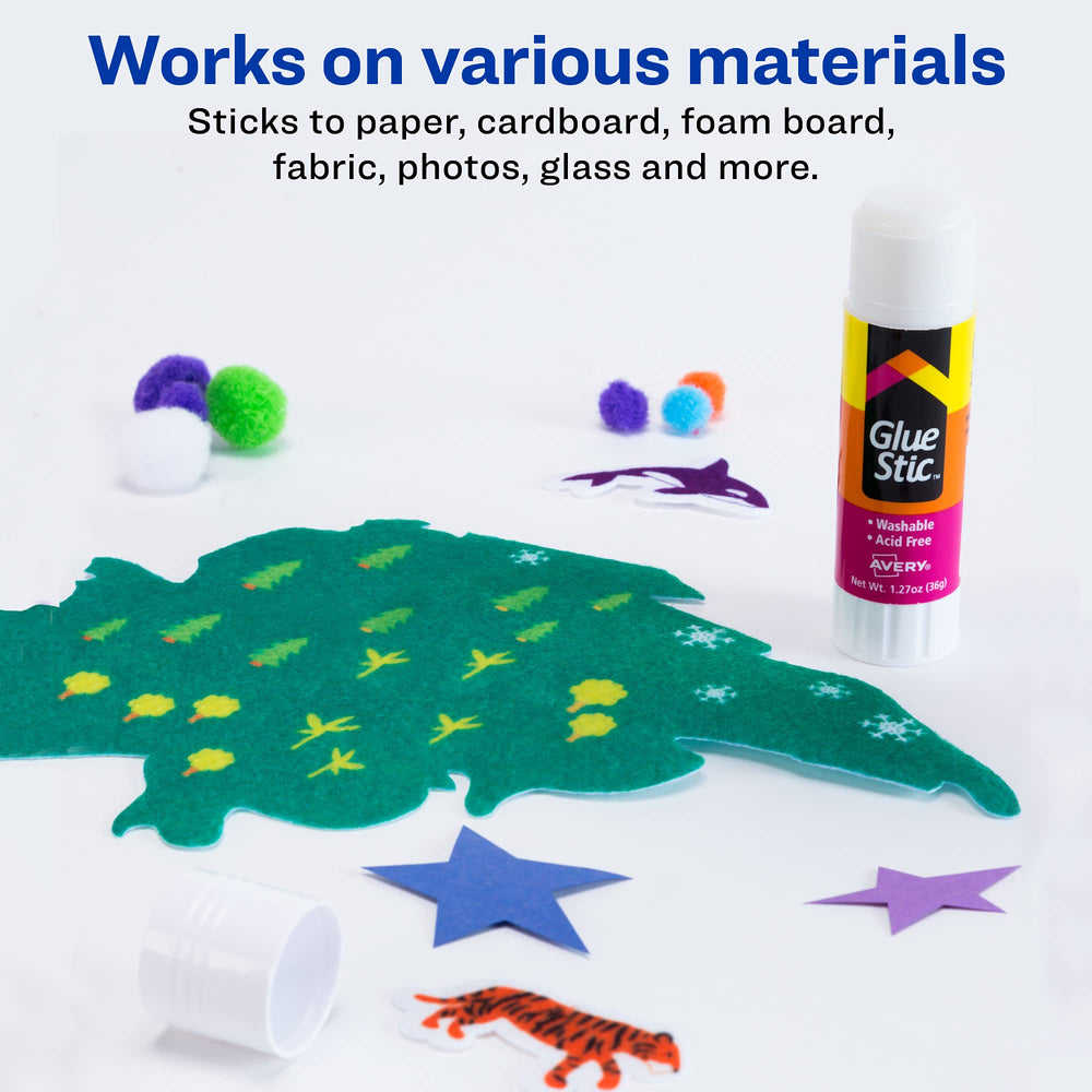 Avery Glue Stic classroom-use supports hands-on projects and journaling.