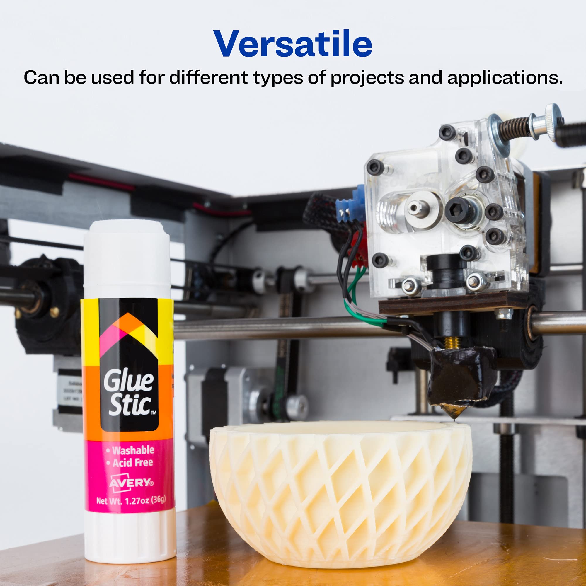 Avery Glue Stic washable-cleanup makes stain removal effortless after crafts.