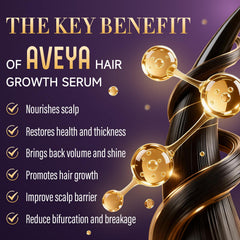 AVEYA Hair Growth Spray applicator delivers a precise mist for even scalp coverage