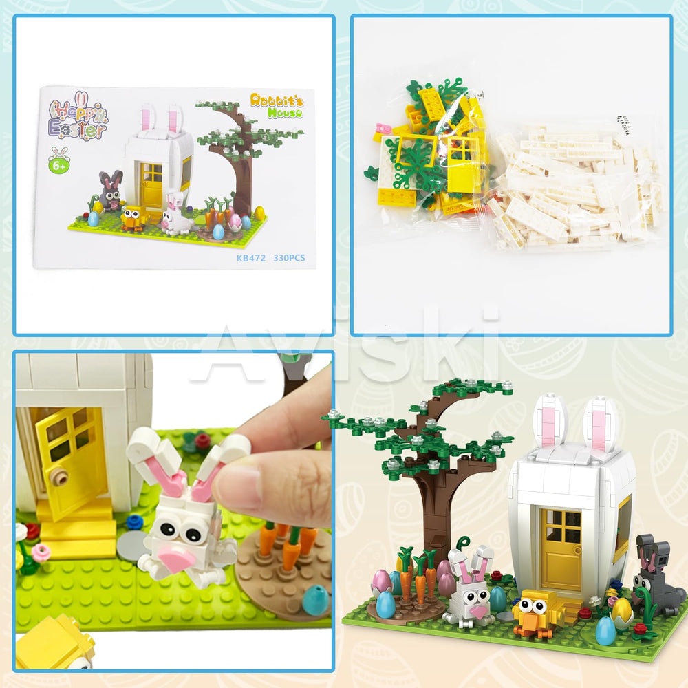 Aviski Easter carrot and eggs scene blocks for a joyful spring tableau