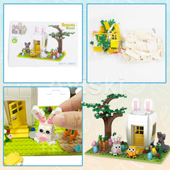 Aviski Easter carrot and eggs scene blocks for a joyful spring tableau
