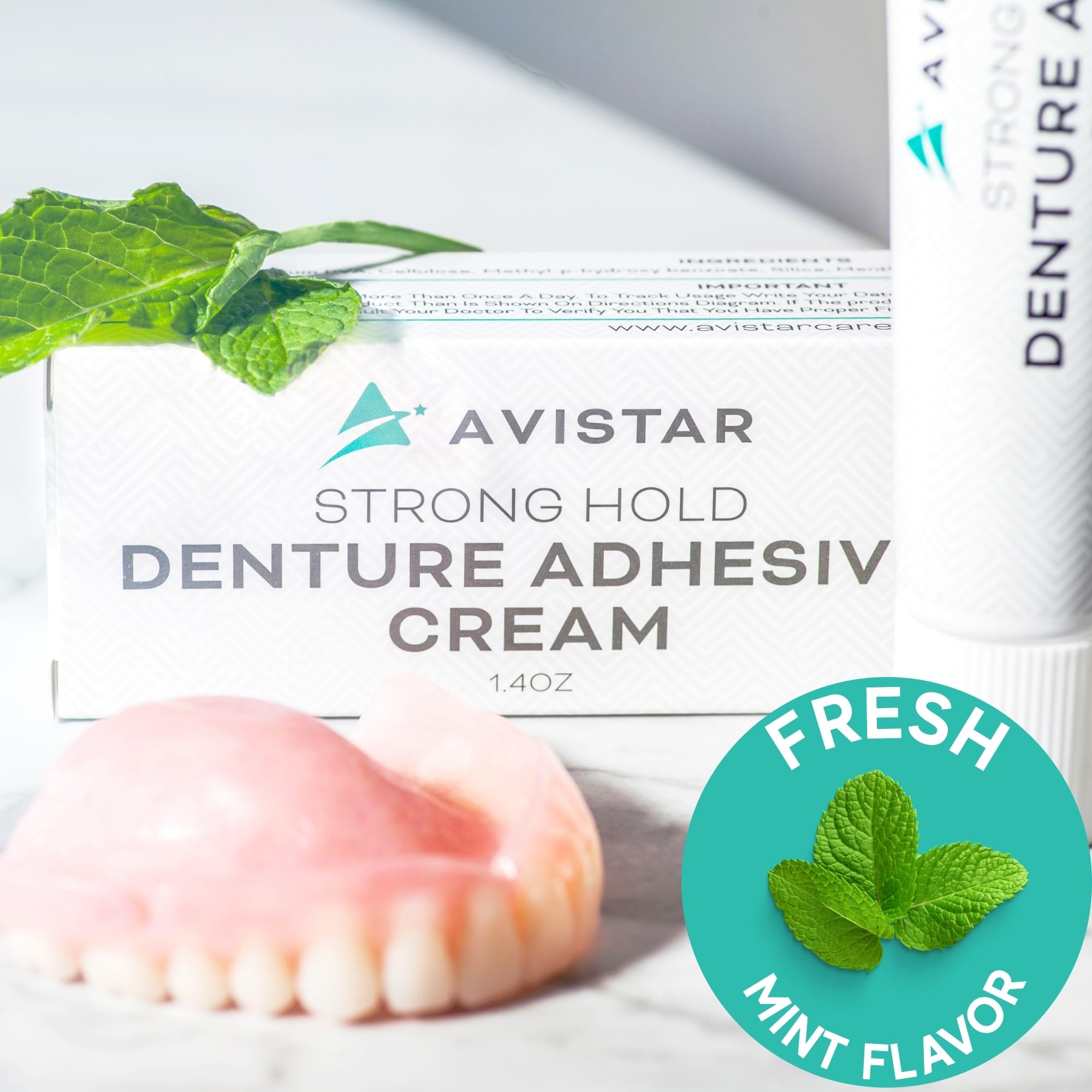 Avistar seals out food for added comfort and reduced gum irritation.