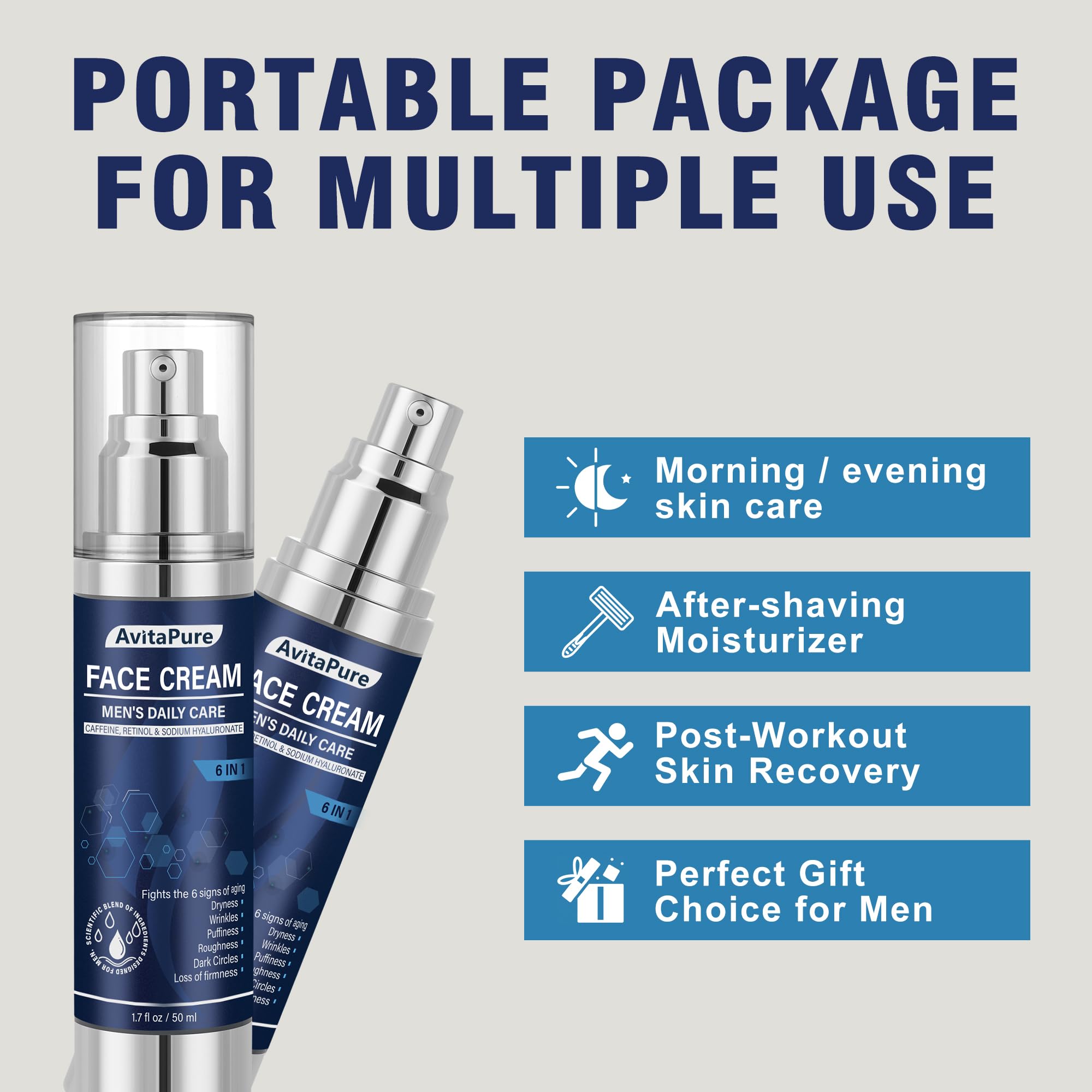 AVITAPURE men's skincare kit pack highlights convenience and consistency