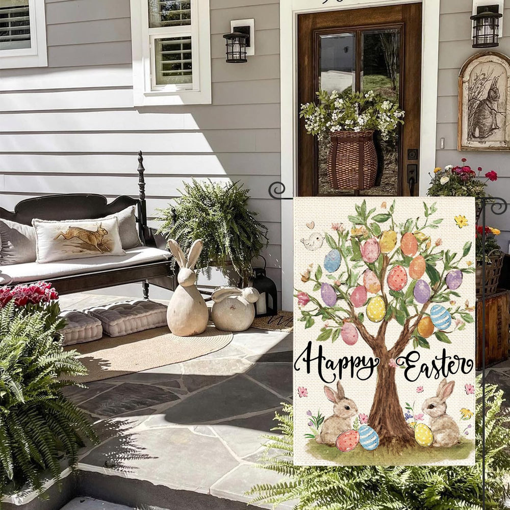 AVOIN colorlife Easter eggs and tree design adds seasonal garden charm