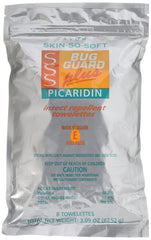 AVON Skin So Soft Bug Guard Picaridin Towelettes pack for convenient outdoor protection.