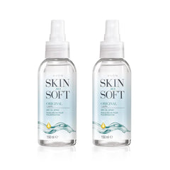 AVON SKIN SO SOFT Original Jojoba Dry Oil Spray bottle delivers lightweight, non-greasy hydration.