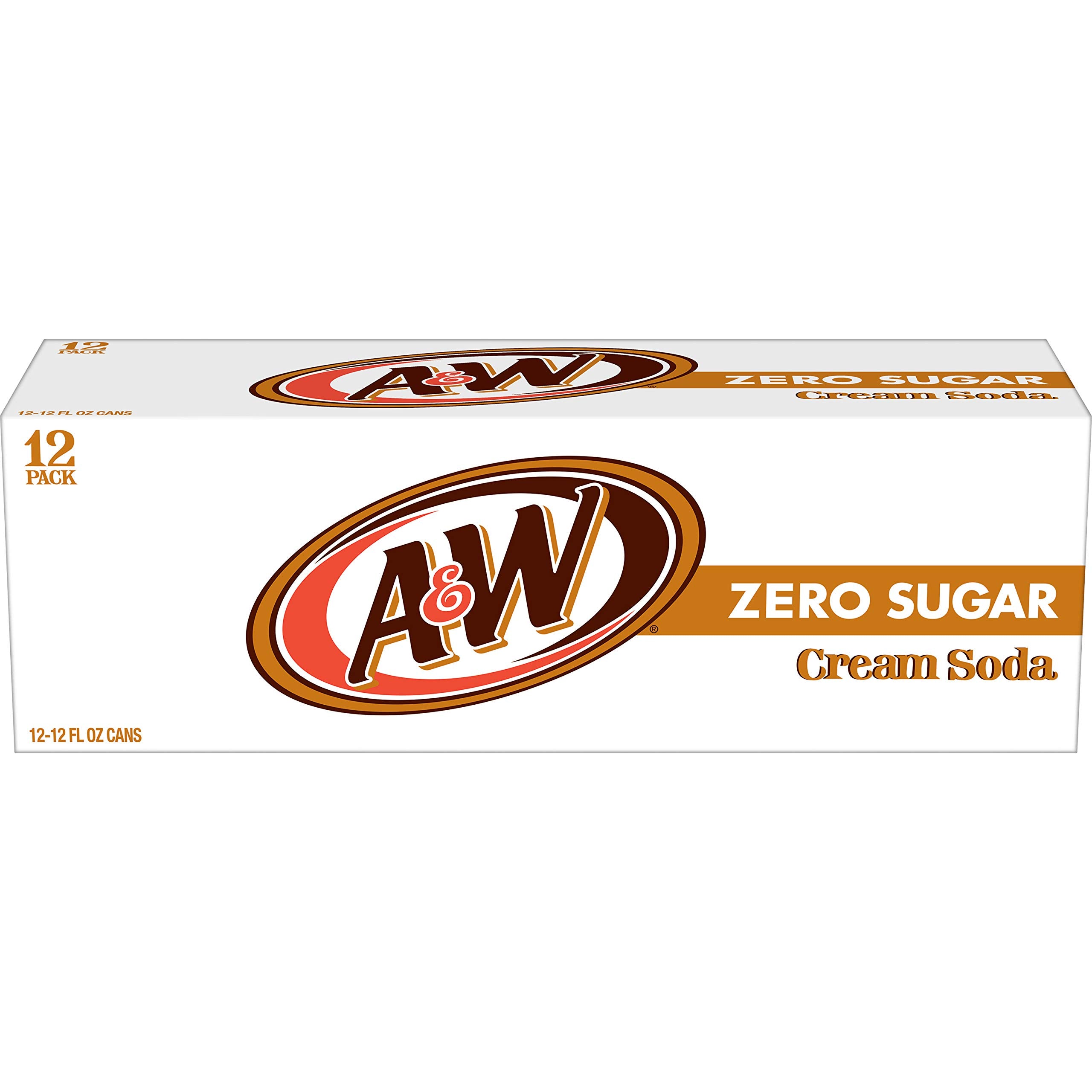 A&W Cream Soda Zero Sugar float with vanilla ice cream for a classic treat.