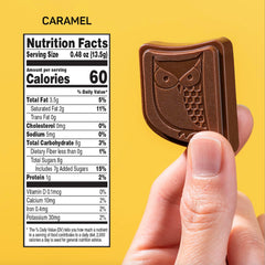 Close-up of caramel center in AWAKE bites for a tasty energy lift