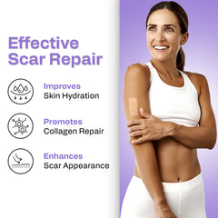 C‑section scar covered by AWD Medical silicone scar sheets reducing itch and redness