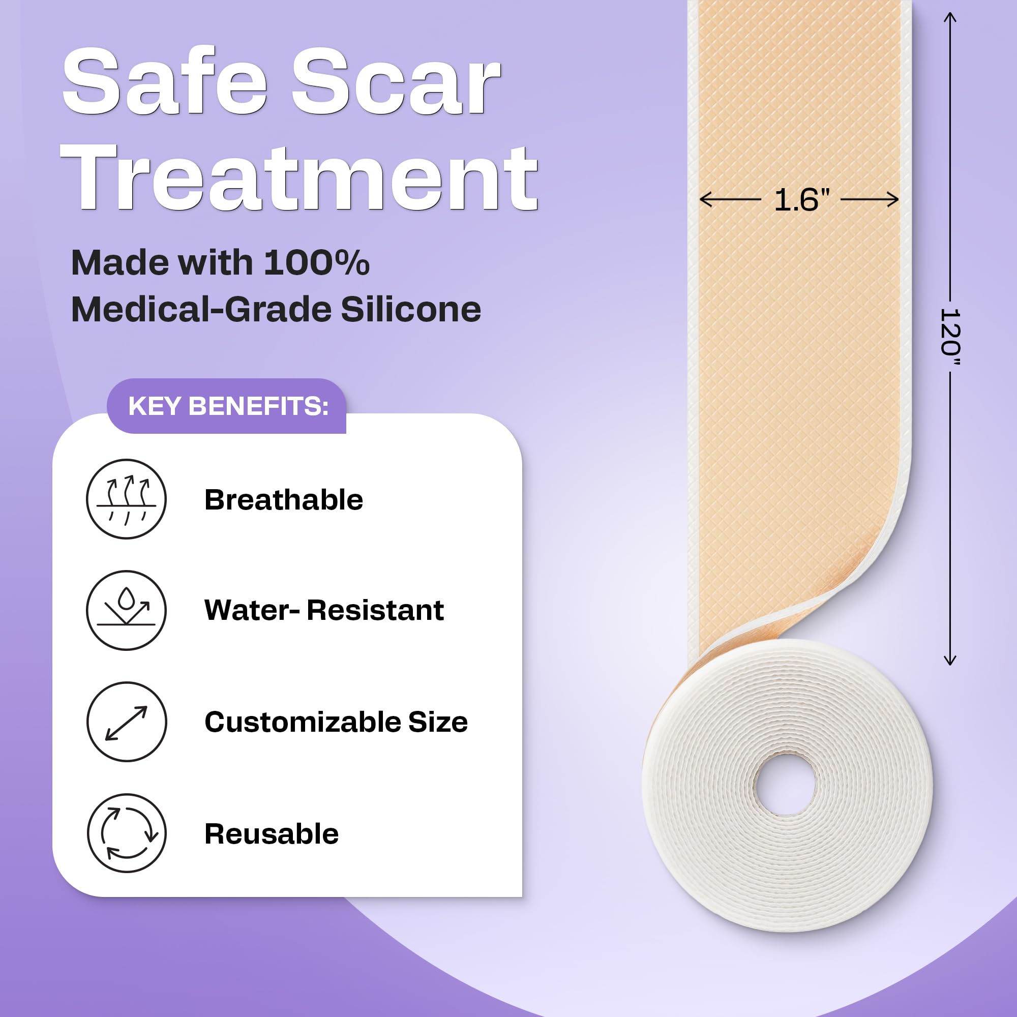 Close-up of facial application showing flexible adhesion with AWD Medical sheets