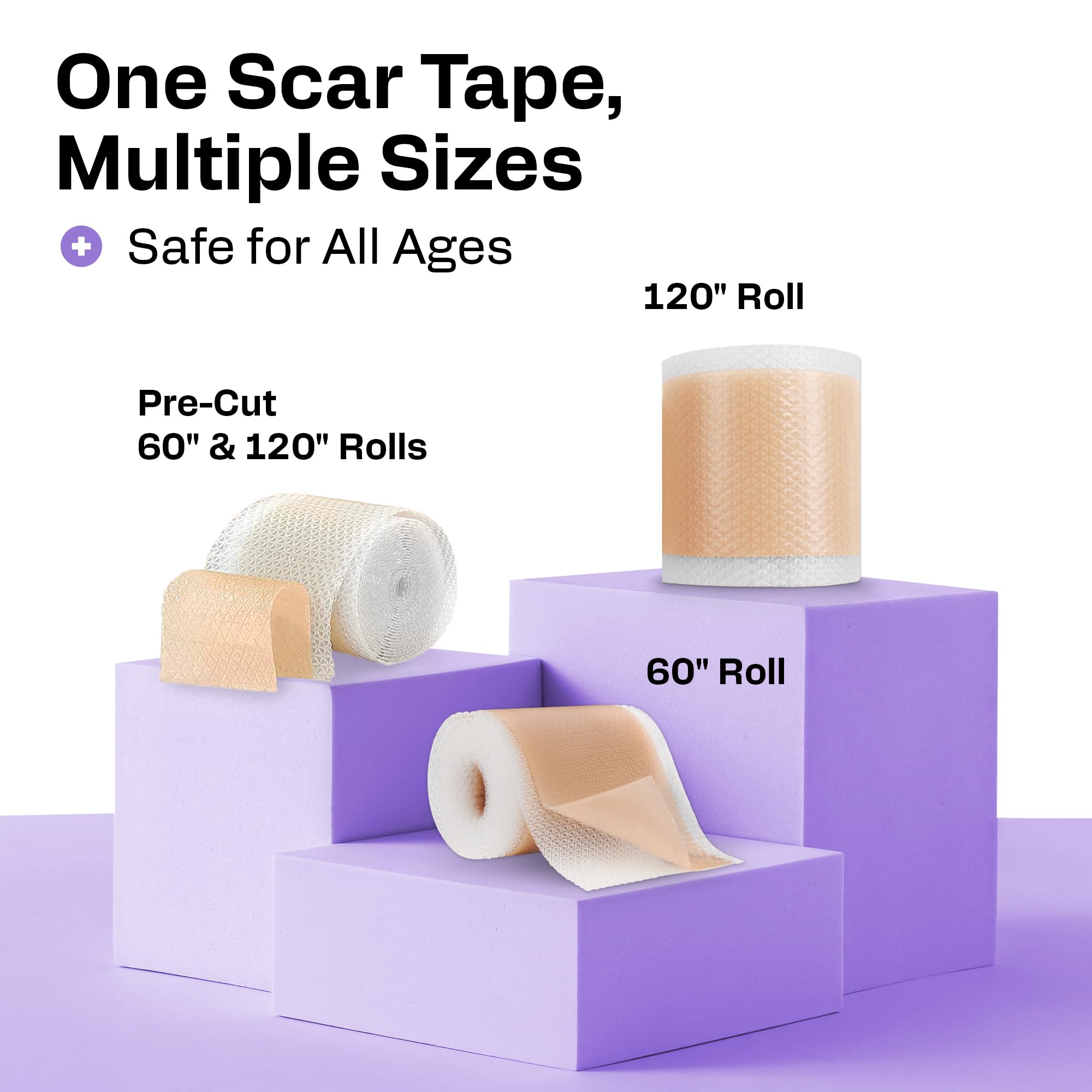 Waterproof AWD Medical silicone scar sheets stay in place during daily activities