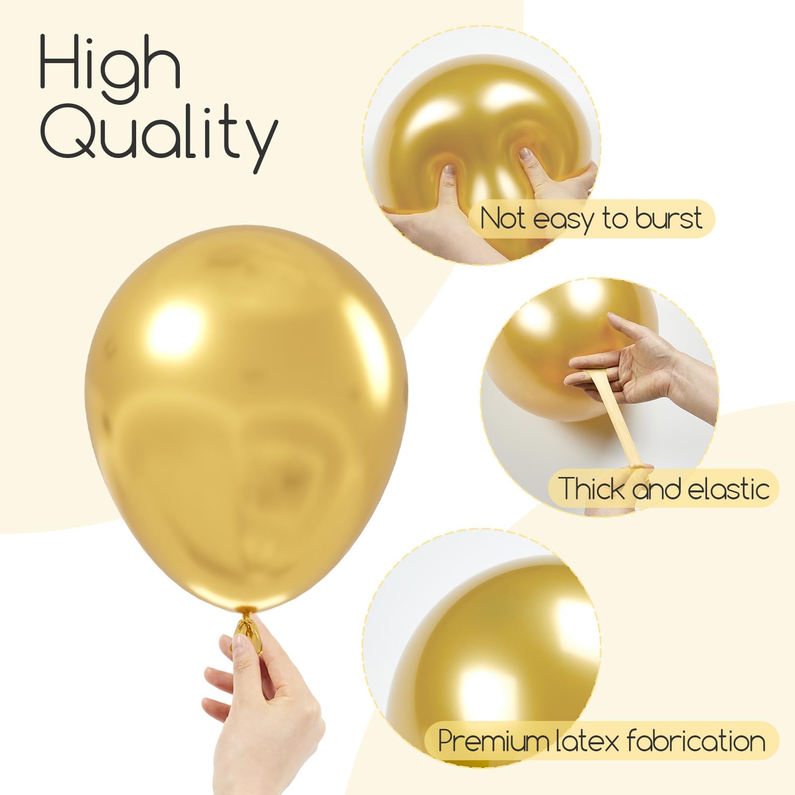 Awenztech 12-inch chrome gold balloons for garland variety