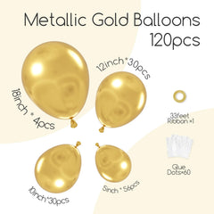 Awenztech 18-inch chrome gold balloons for dramatic centerpieces