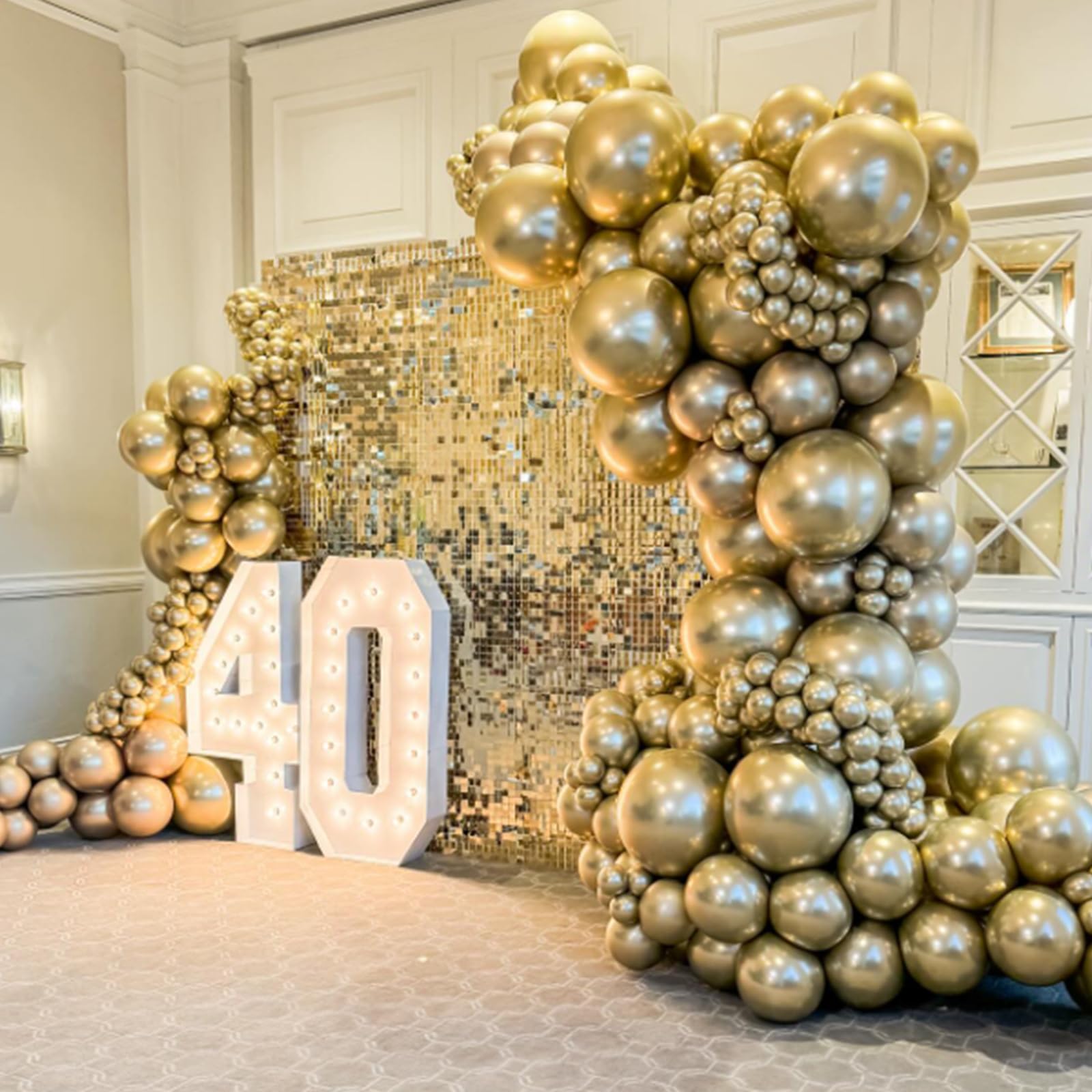 Awenztech 5-inch chrome gold balloons to fill gaps