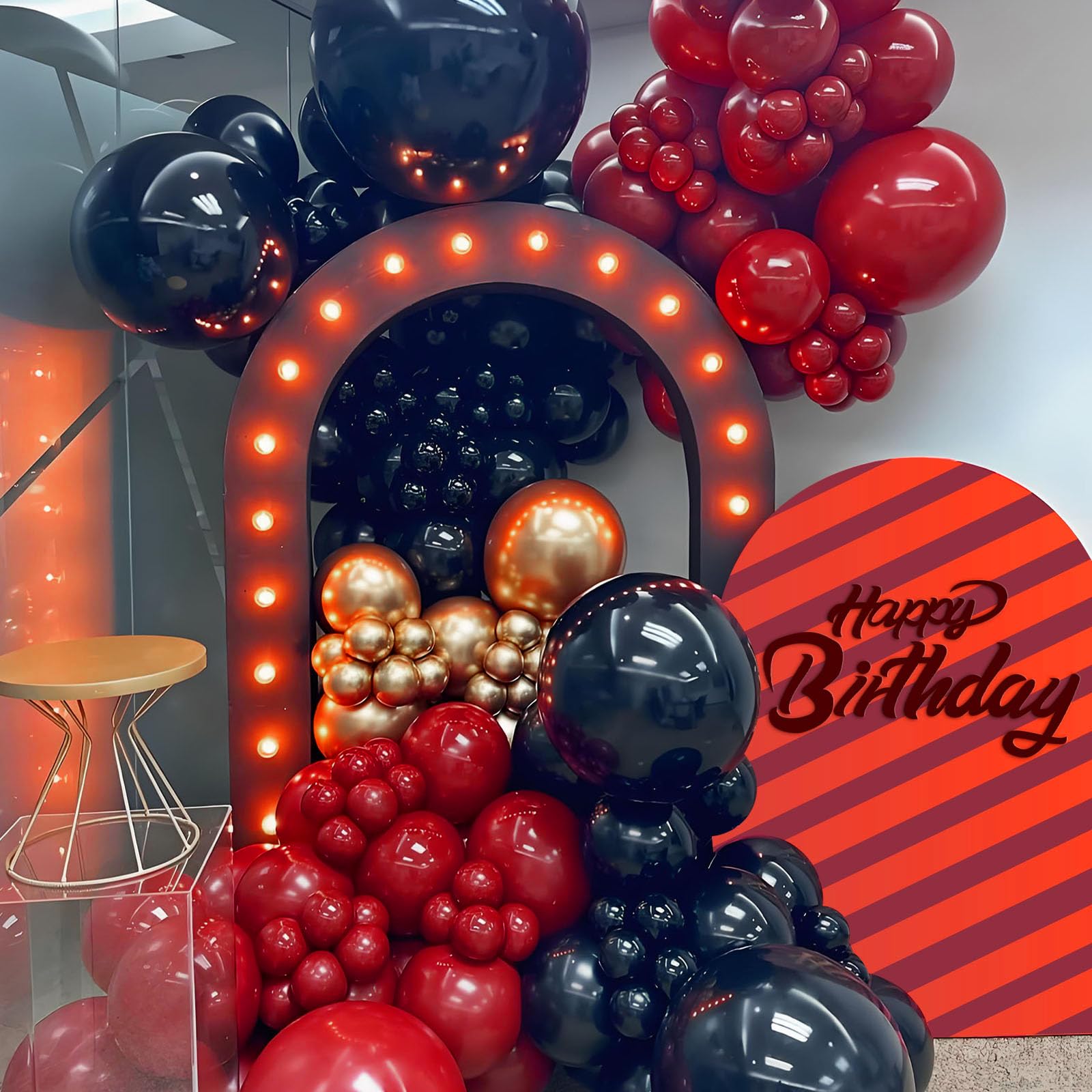 awenztech glue dots included to secure balloons for a smooth arch.