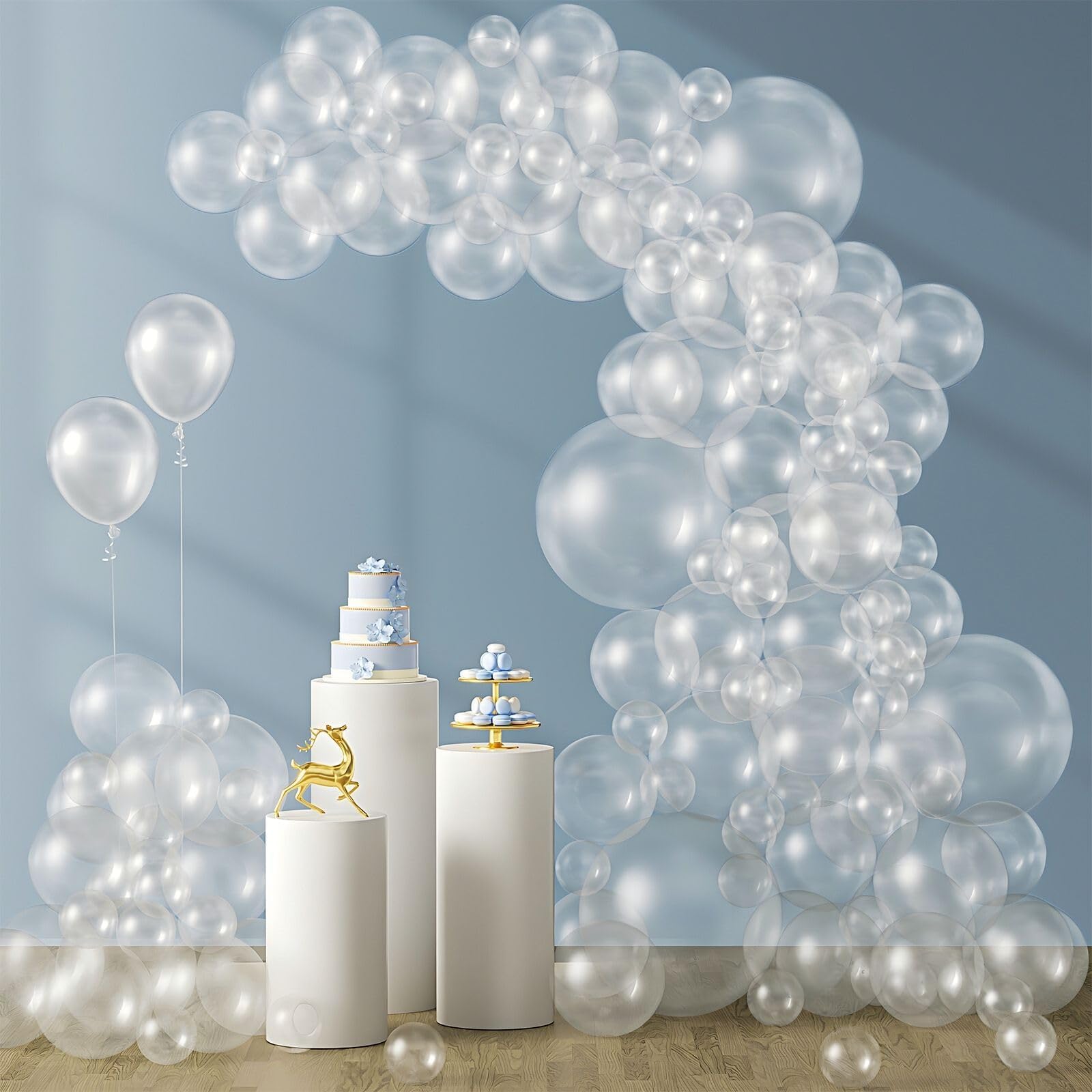AwenzTech 18-inch clear balloon for elegant wedding arches and backdrops.