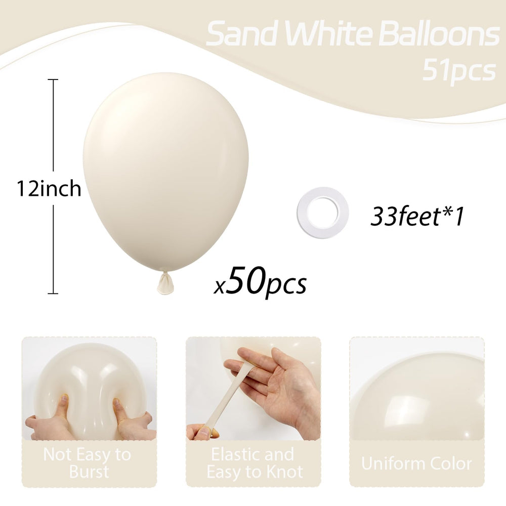 awenztech cream beige latex 12 inch balloon versatile for baby showers