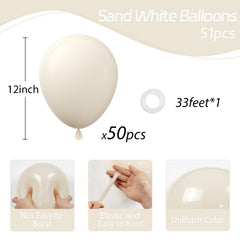 awenztech cream beige latex 12 inch balloon versatile for baby showers