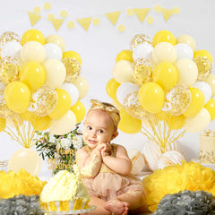 Awenztech gold confetti balloons 12inch with shimmering accents.