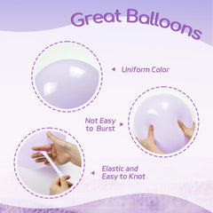 awenztech metallic purple balloons 12inch create shiny accents for weddings