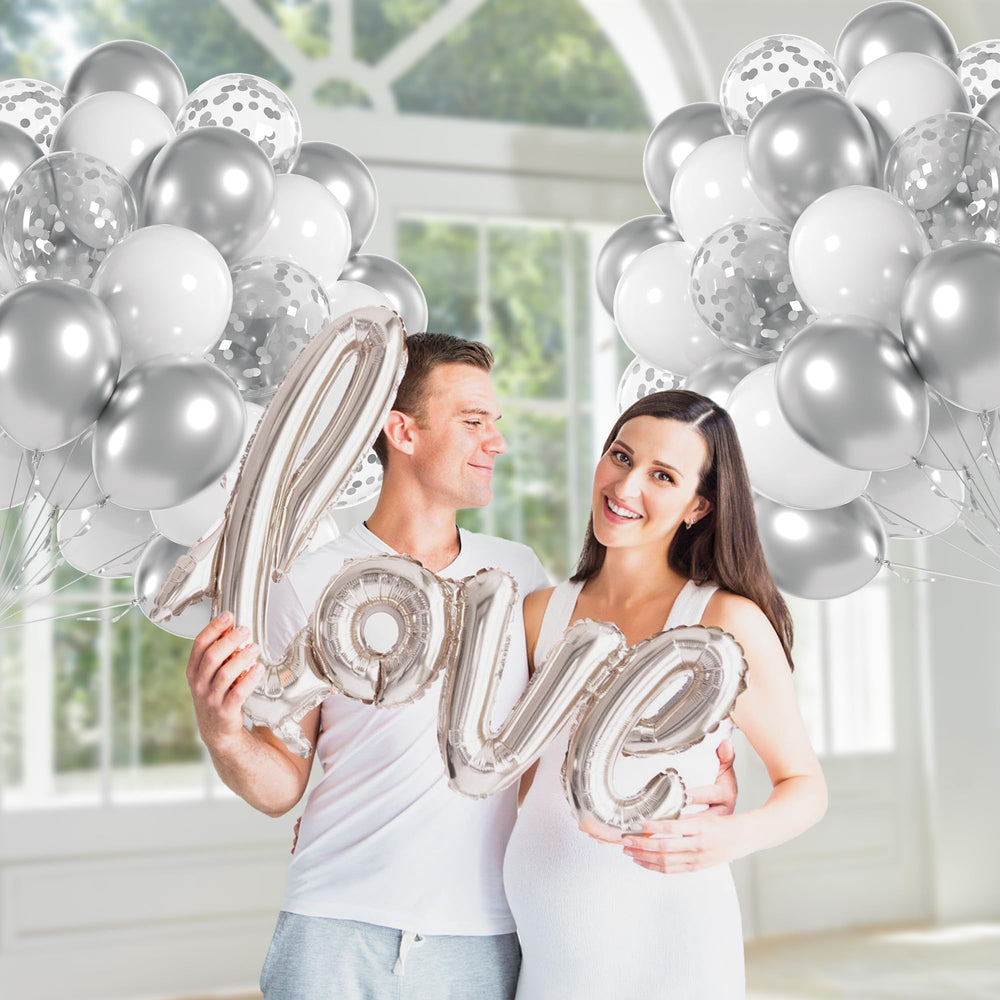 Awenztech silver white party decor ideas for weddings and anniversaries