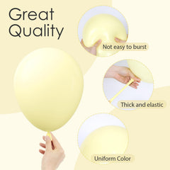 Awenztech pastel yellow 10-inch balloons for arch accents.