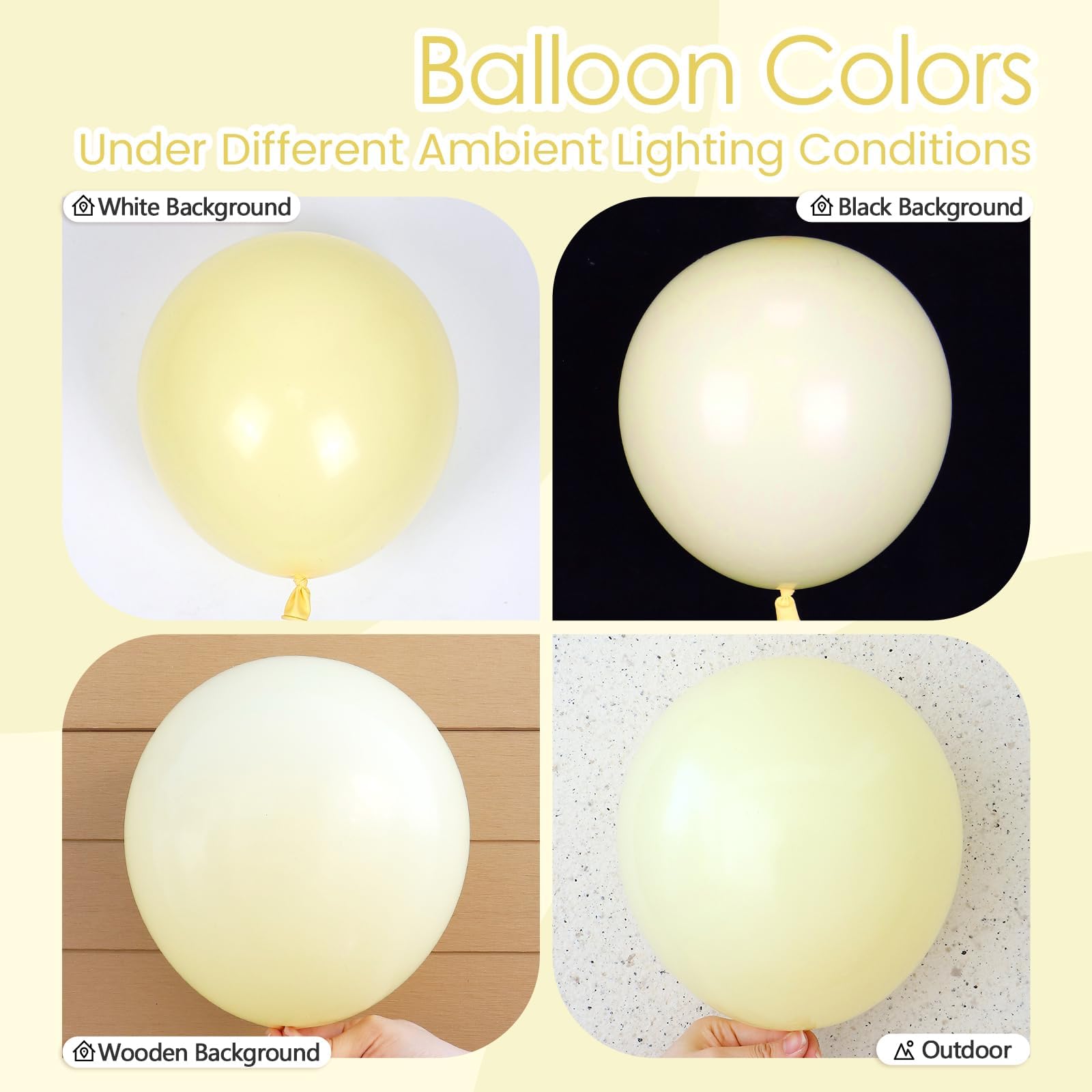 Awenztech pastel yellow 12in garland setup for versatile party decoration
