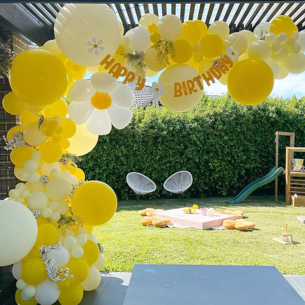 Awenztech pastel yellow 12in balloons highlighting gender reveal color accents