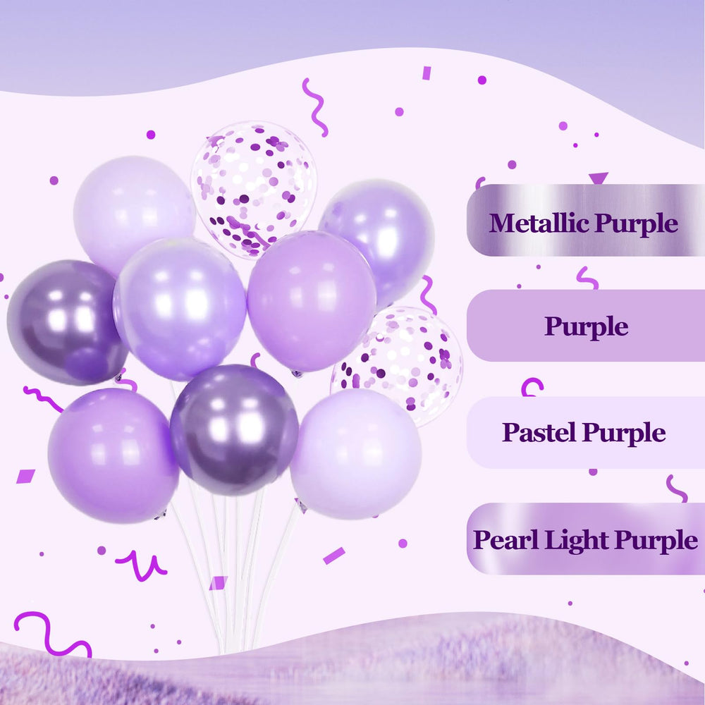 awenztech pearl light purple balloons 12inch add a chic arch filler