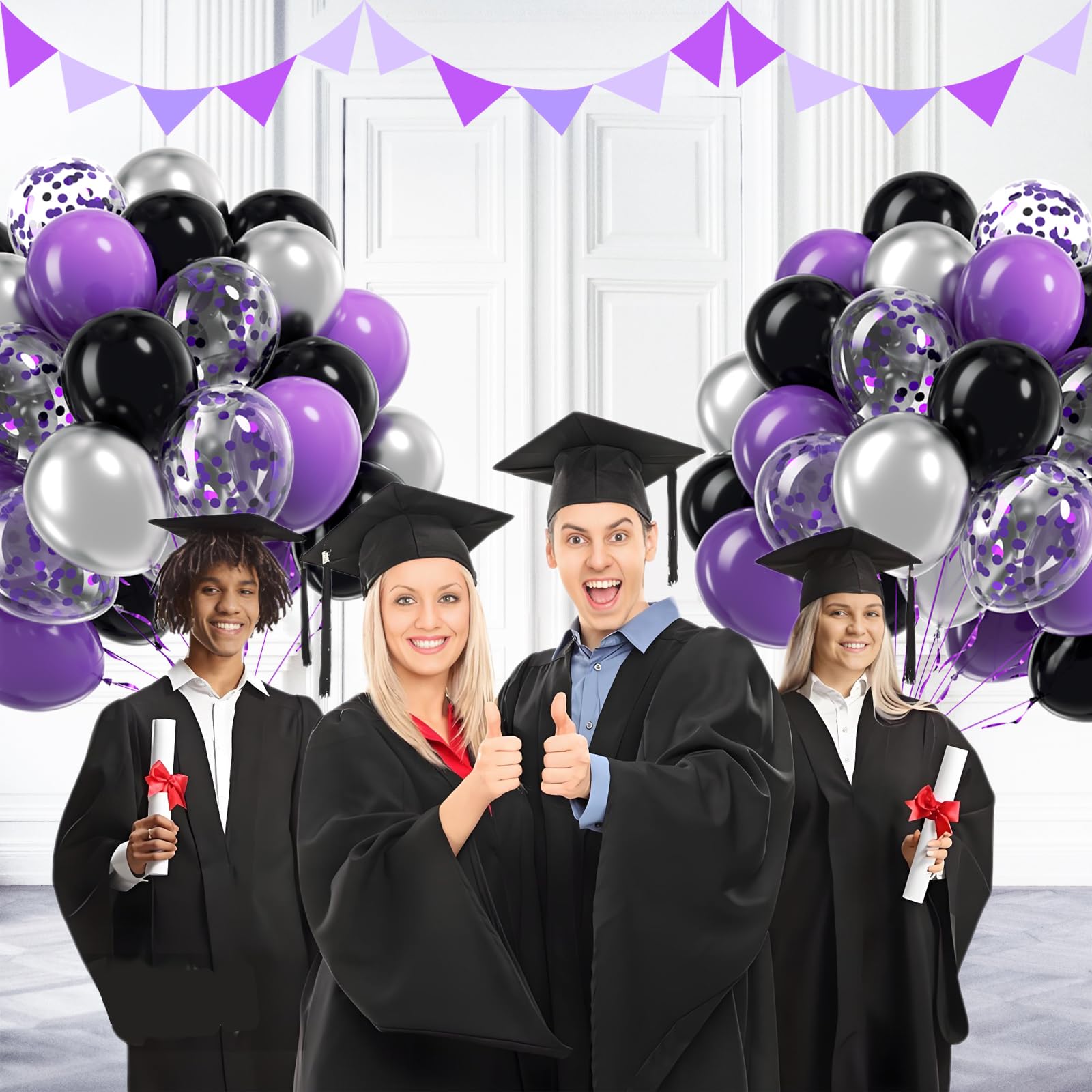 Awenztech purple ribbon included for finished balloon garlands
