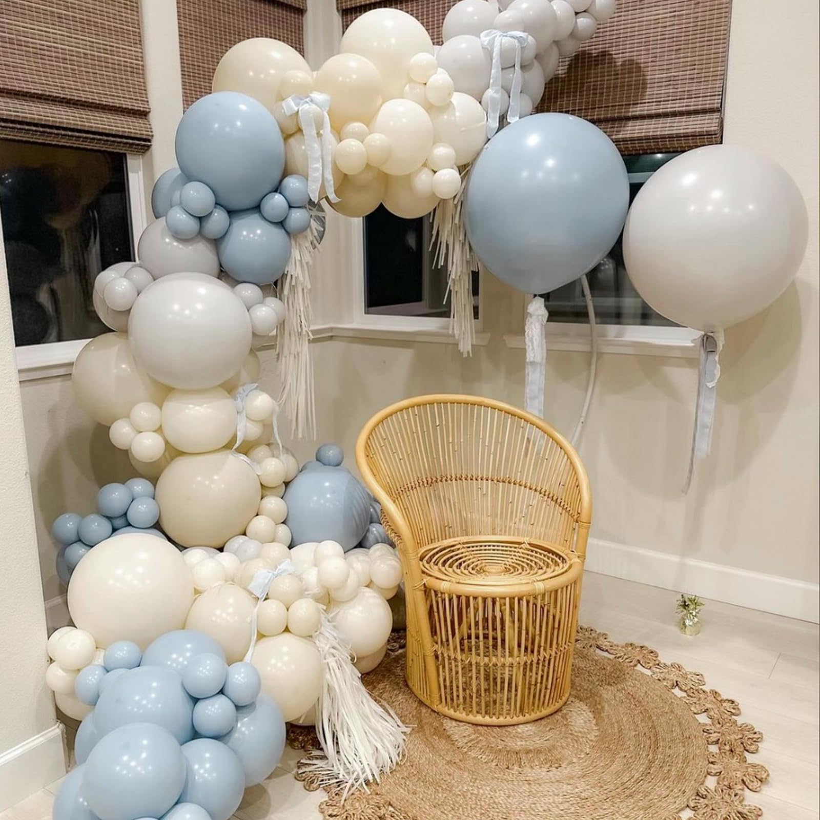 awenztech wedding balloon arch kit featuring beige balloons