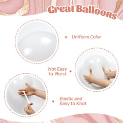 awenztech white balloons for clean, versatile party decor