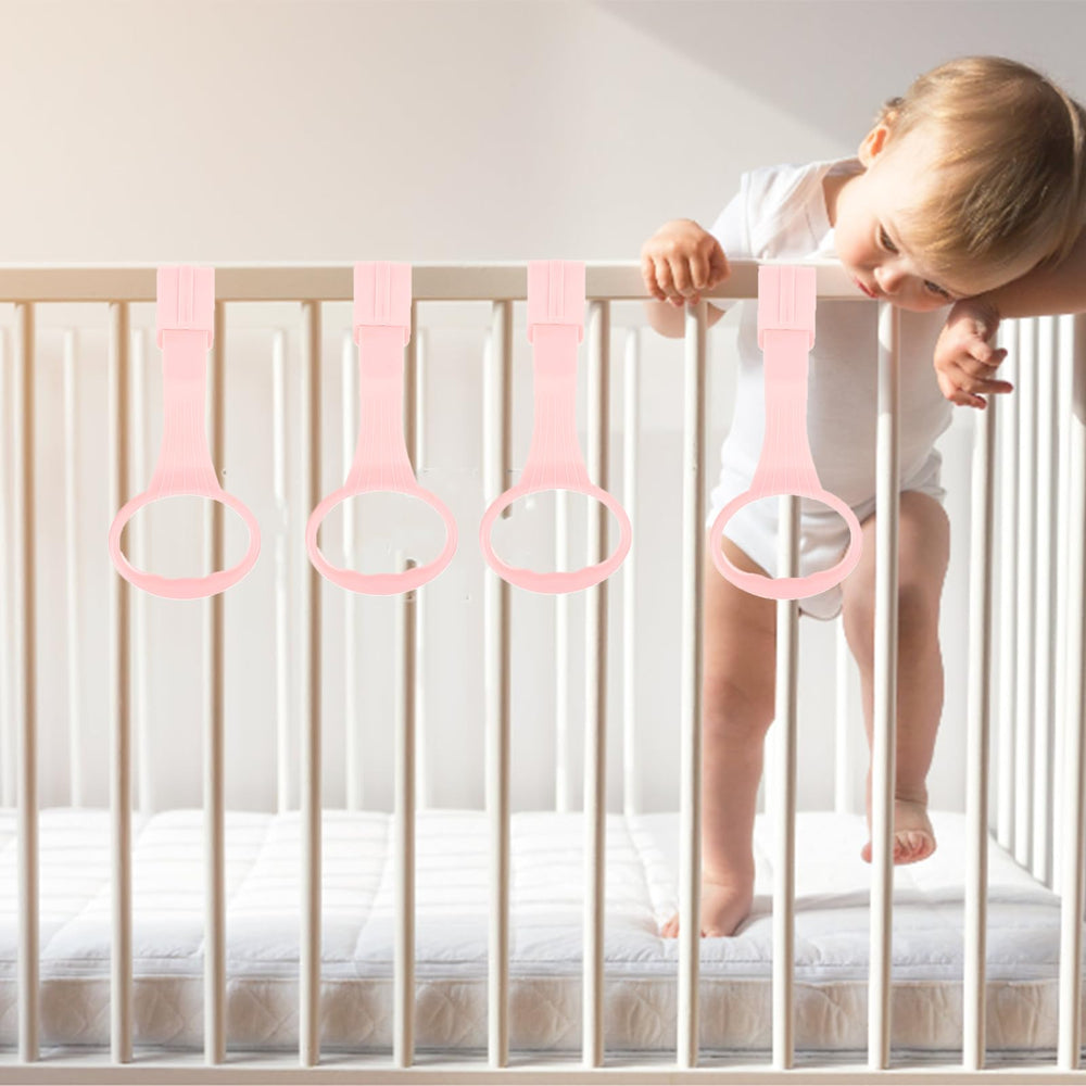 Awleynz pink pull-up ring is simple to wipe clean for a tidy nursery.