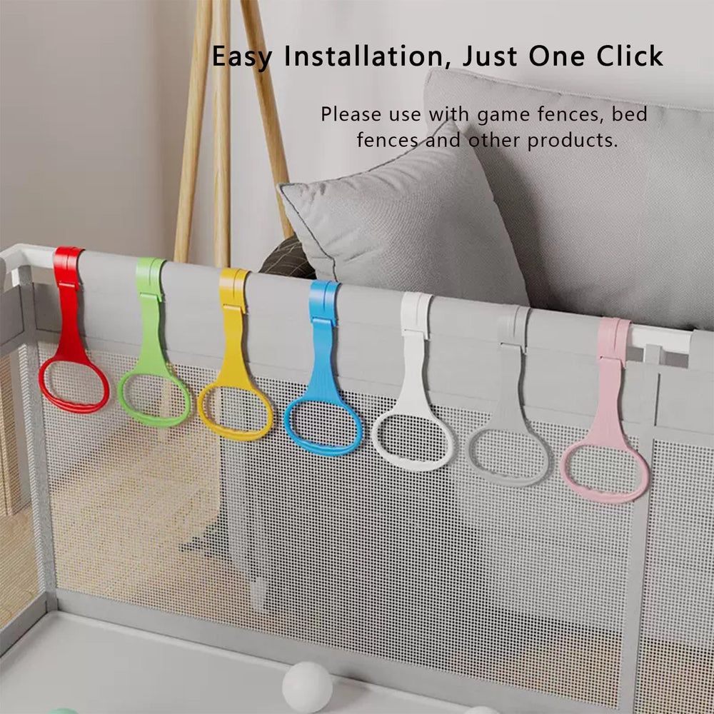 Awleynz pink pull-up ring features rounded edges for child safety.