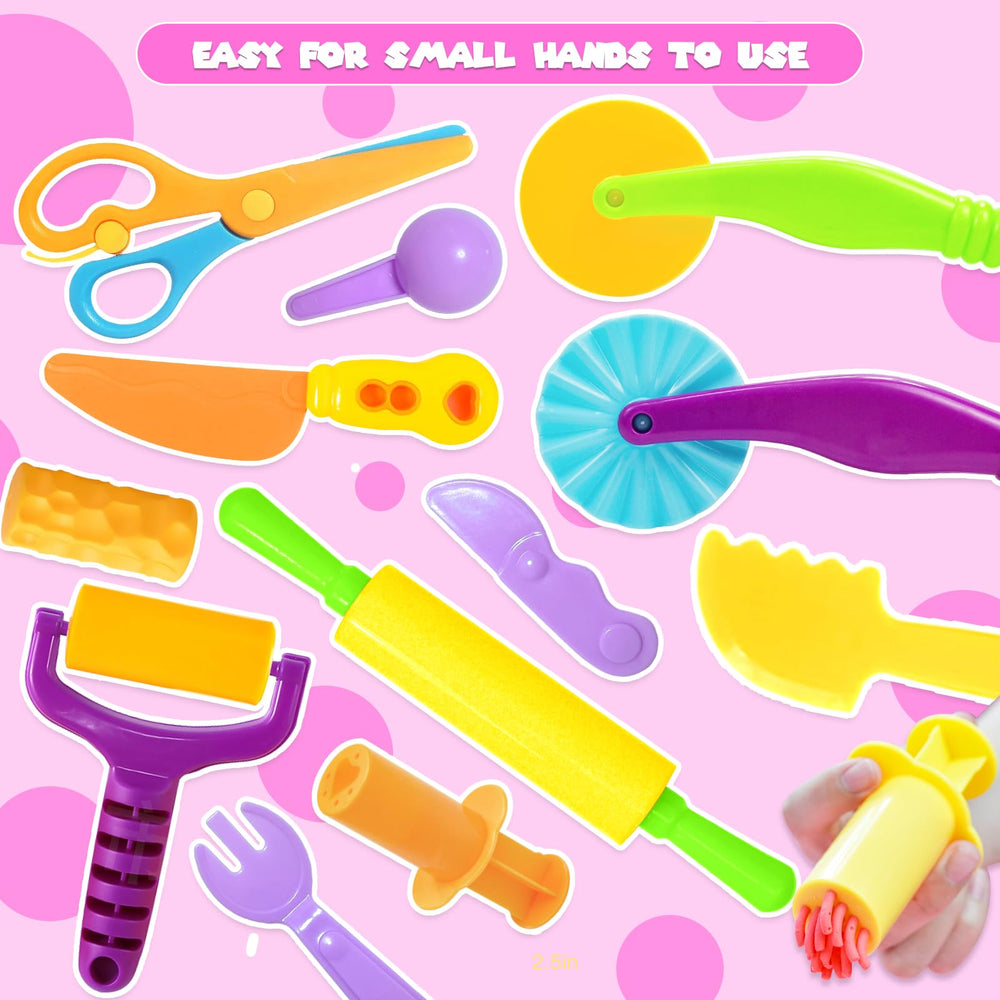 AWNOGKUE playdough safety scissors for little hands and safe cutting