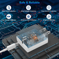 AXAYINC 10ft USB-C to USB-C cable provides flexible charging from a distance.
