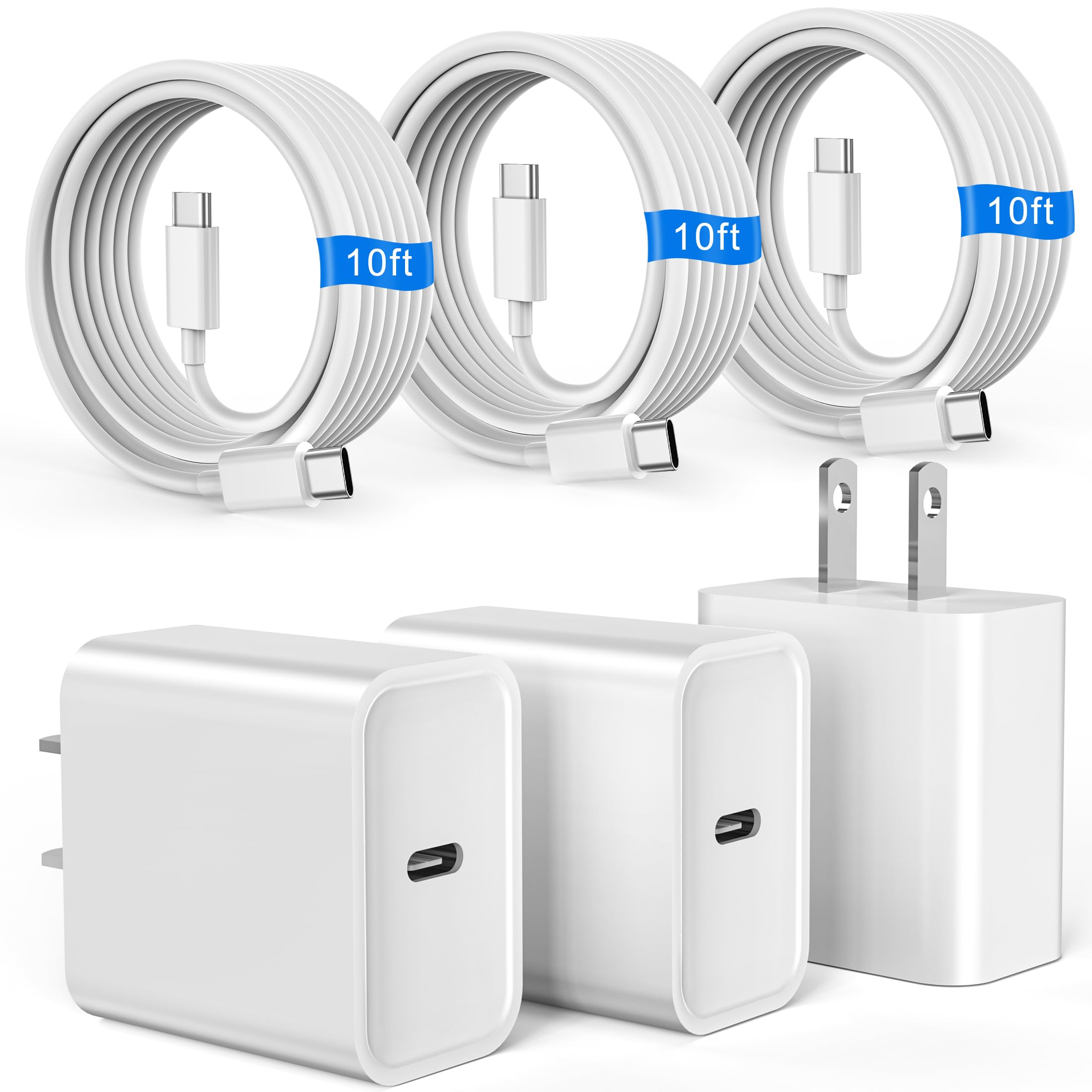 AXAYINC 20W fast-charging USB-C charger for iPhone, ideal for quick charges at home or office.