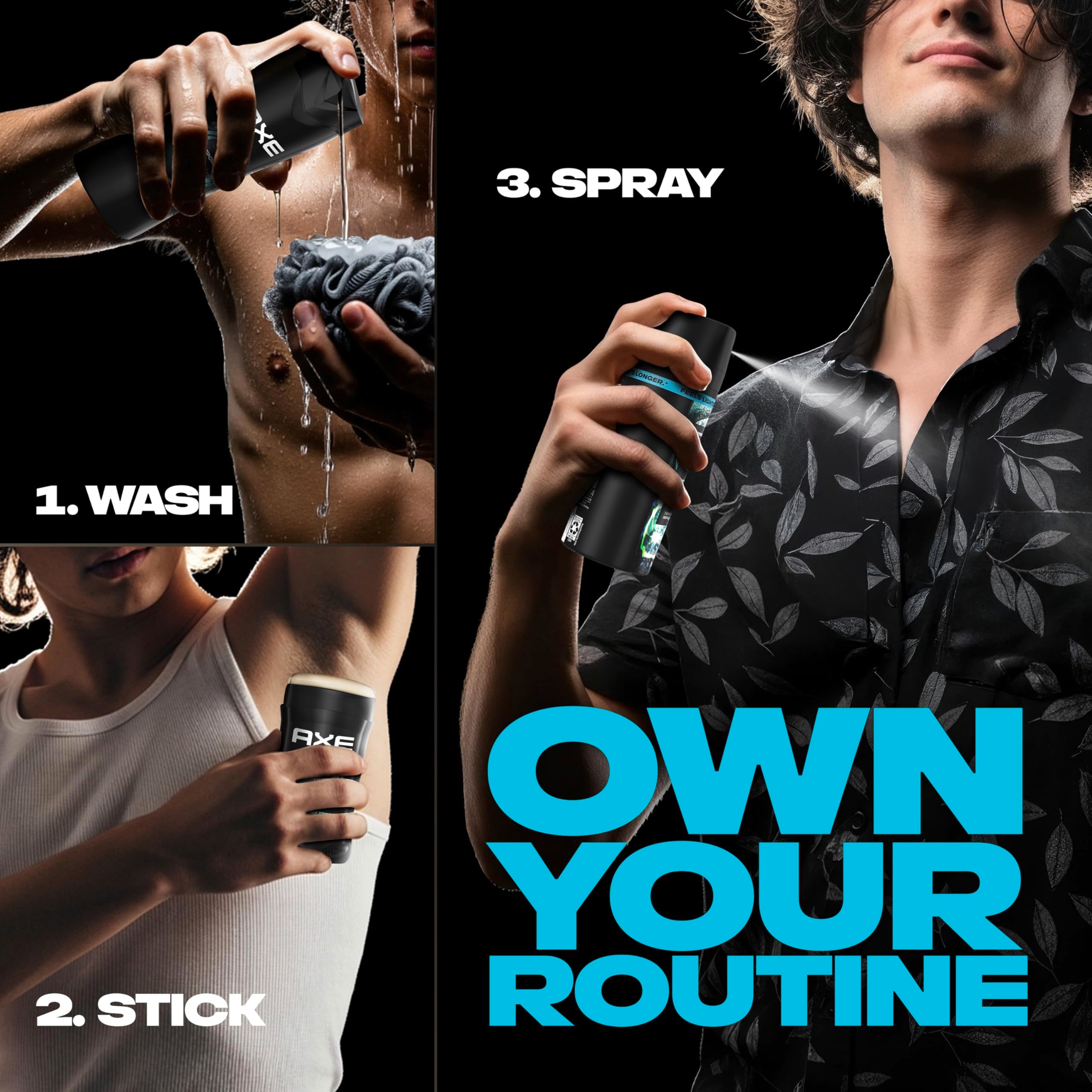 72-hour freshness concept on AXE Aqua Bergamot product design