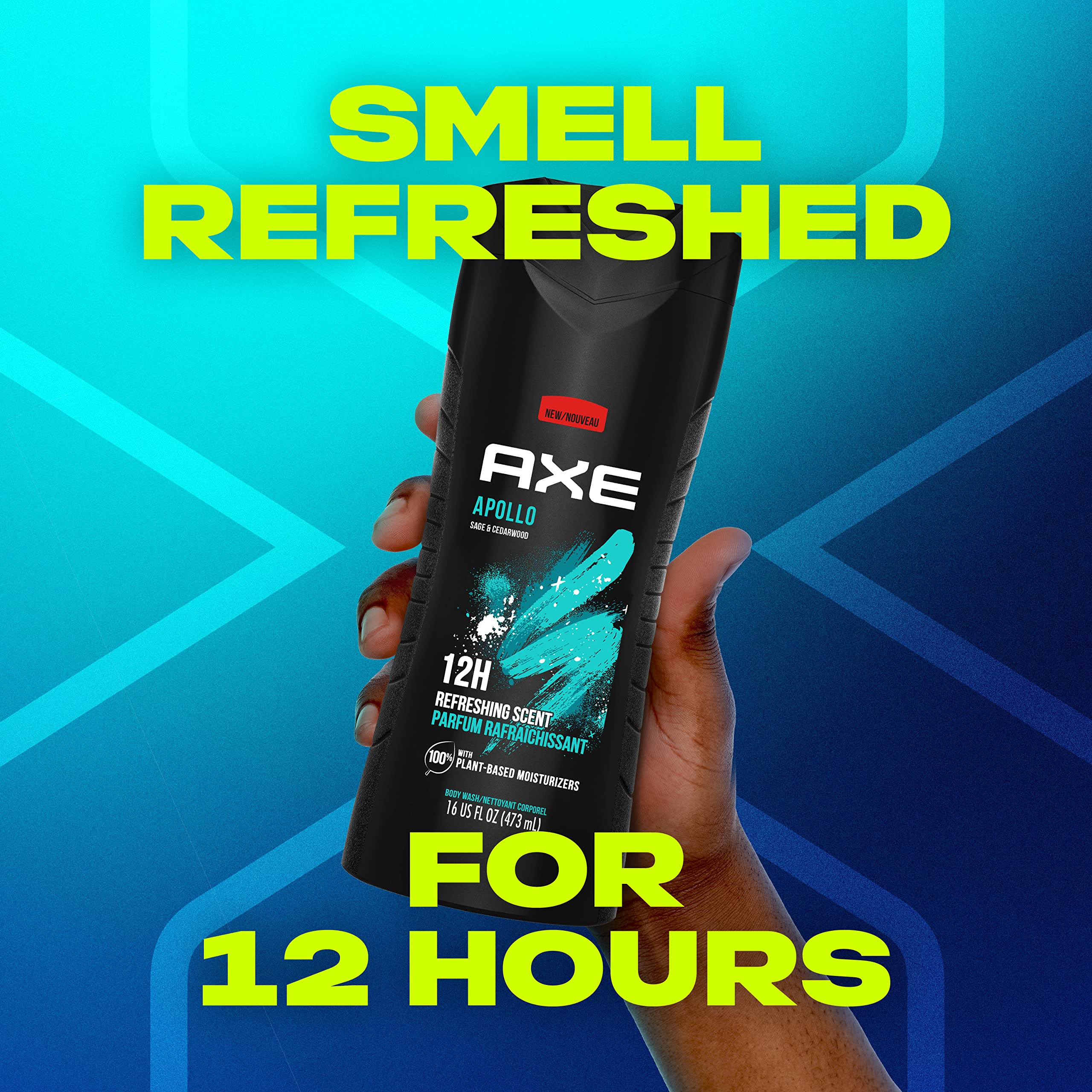 AXE Apollo bottle pour captures smooth gel application and quick rinse