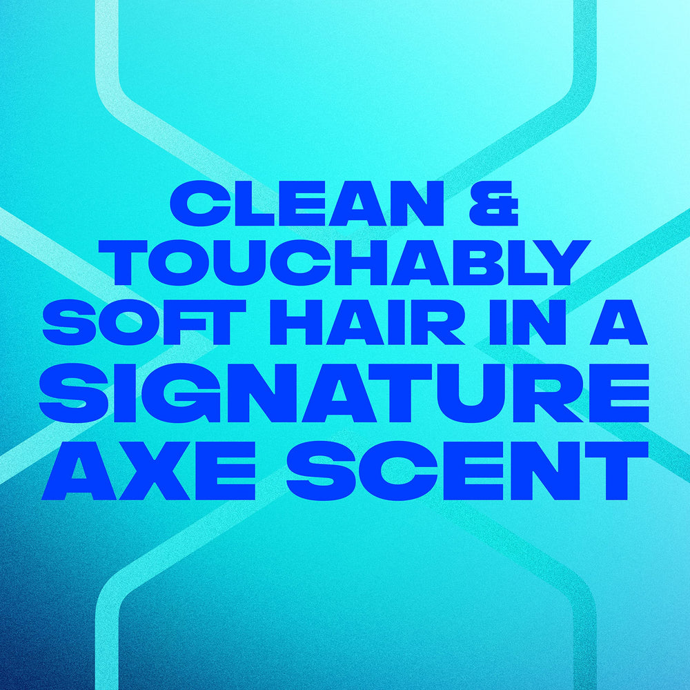 Lathering AXE Apollo on wet hair for cleansing