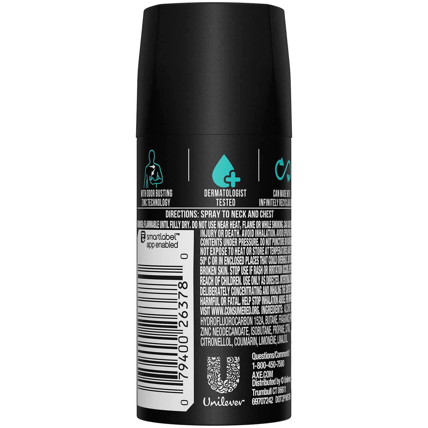AXE Apollo travel deodorant spray delivers quick odor control