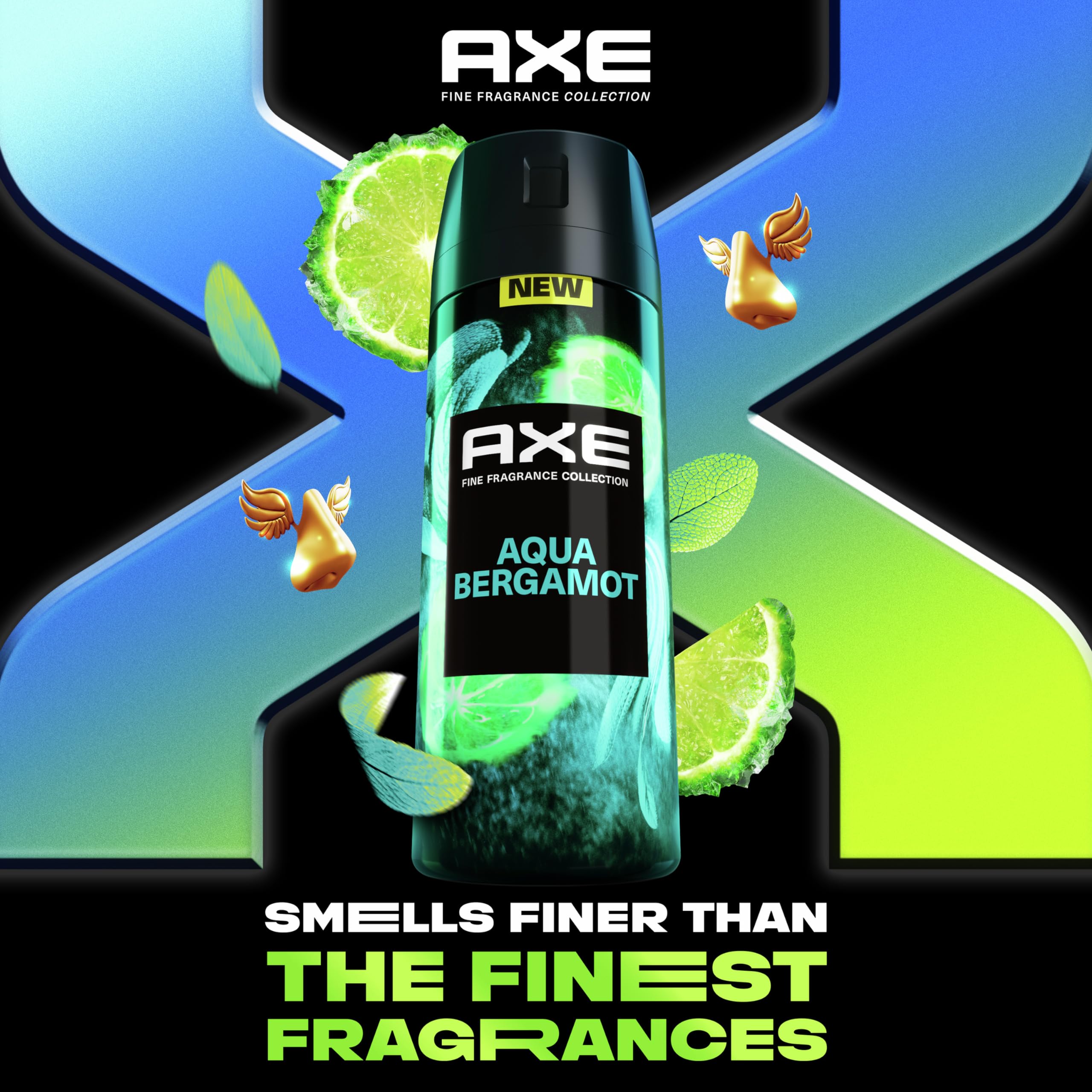 AXE Aqua Bergamot 3-pack label highlighting aluminum-free formula