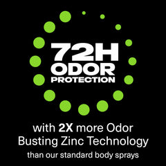 AXE Aqua Bergamot deodorant spray can close-up emphasizing 72-hour odor protection