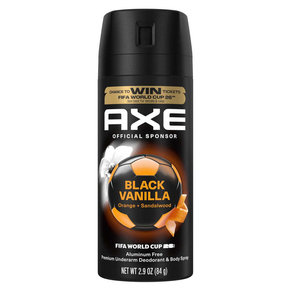 AXE Black Vanilla bottle front view for confident daily wear.