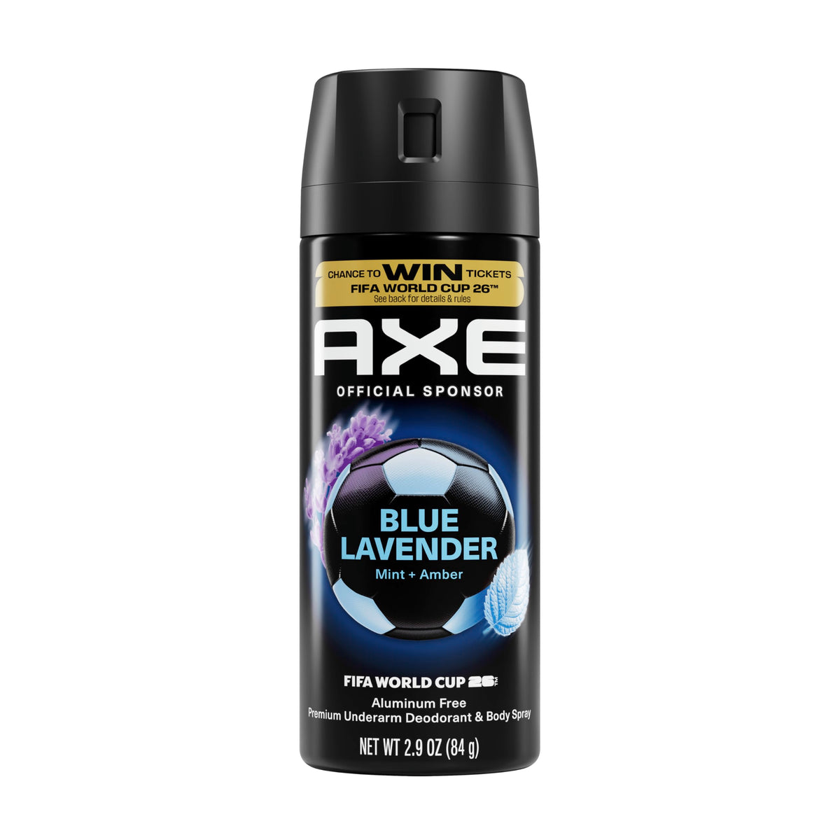 AXE Blue Lavender bottle for daily aluminum free freshness.
