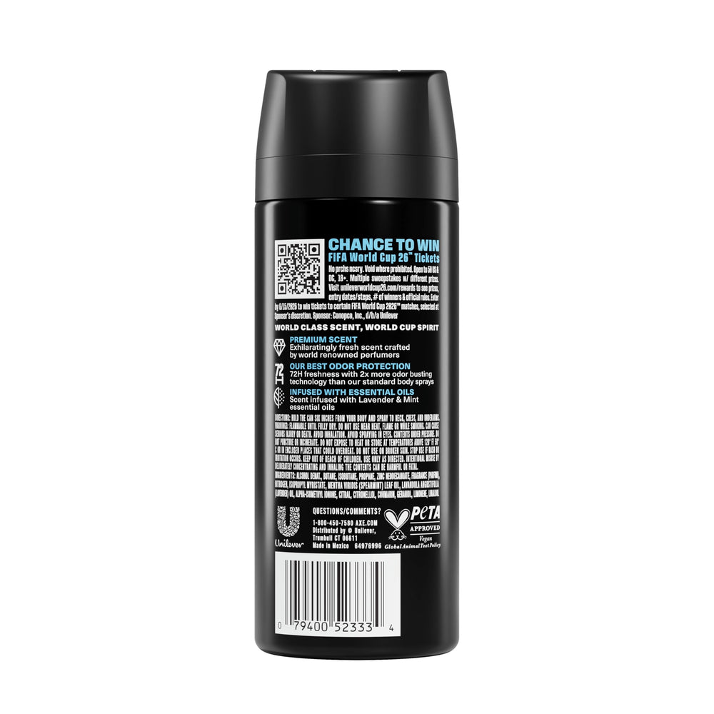 AXE Blue Lavender spray nozzle enables precise fragrance application.
