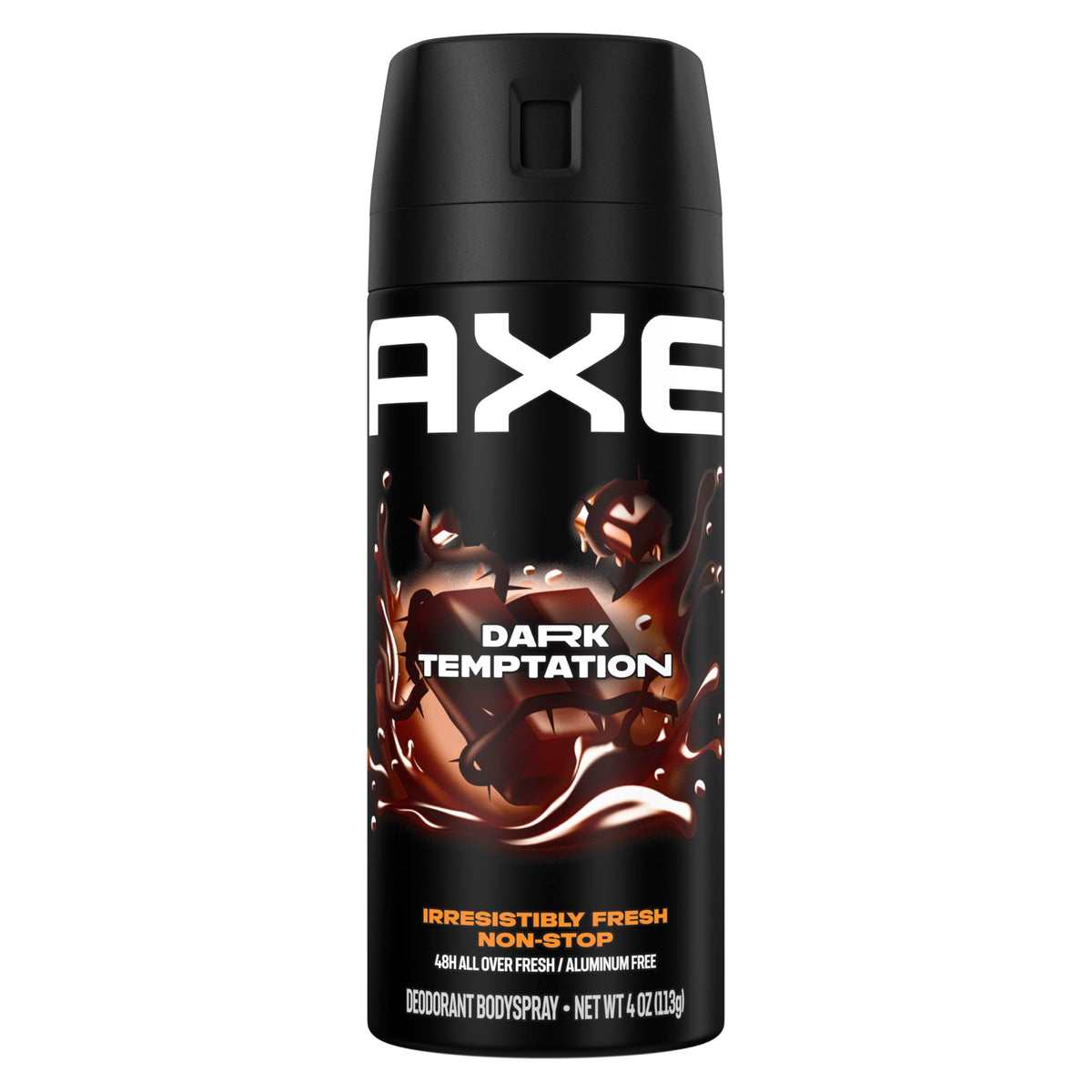 AXE Dark Temptation bottle front for everyday confidence.